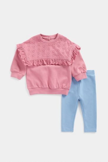 Mothercare Pink Sweat Top and Leggings Set