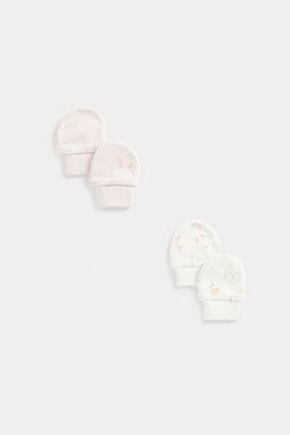 MFG 2PK MITTS M/PINK 3 - 6 Months