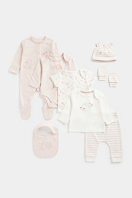 MFG 8 PIECE SET/PINK 3 - 6 months