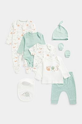 MFU 8 PIECE SET/GREEN 6 - 9 months