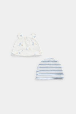 MFB 2PK HATS WO/WHITE 3 - 6 Months