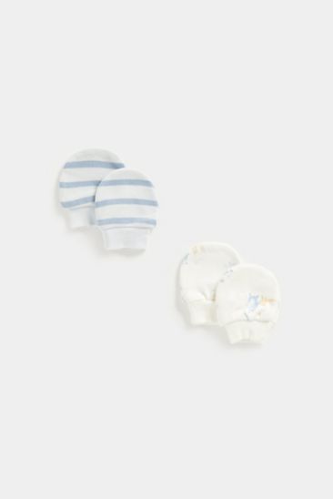 Mothercare My First Bear Baby Mitts - 2 Pack