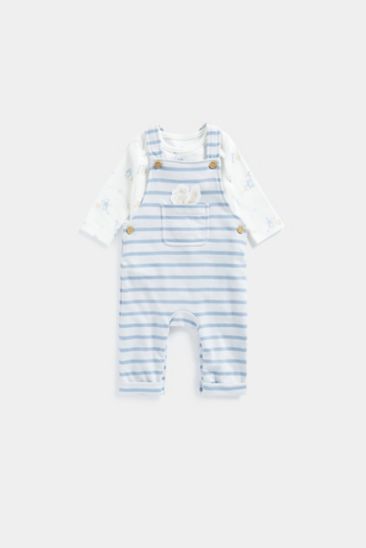 Mothercare My First Blue Dungarees and Bodysuit Set