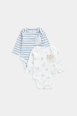 MFB 2PK BODYSUI/BLUE 6 - 9 months