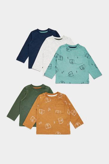 Mothercare Long-Sleeved T-Shirts - 5 Pack