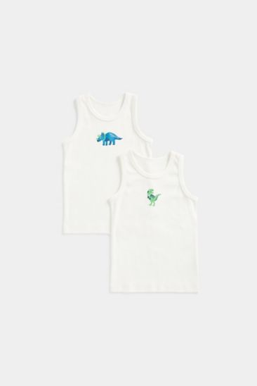 Mothercare Dino Sleeveless Vests - 2 Pack