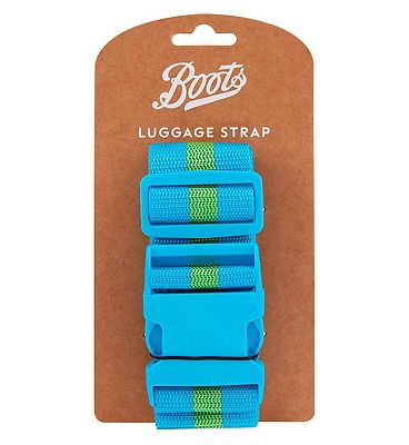 Boots Luggage Stripy Strap Blue & Yellow