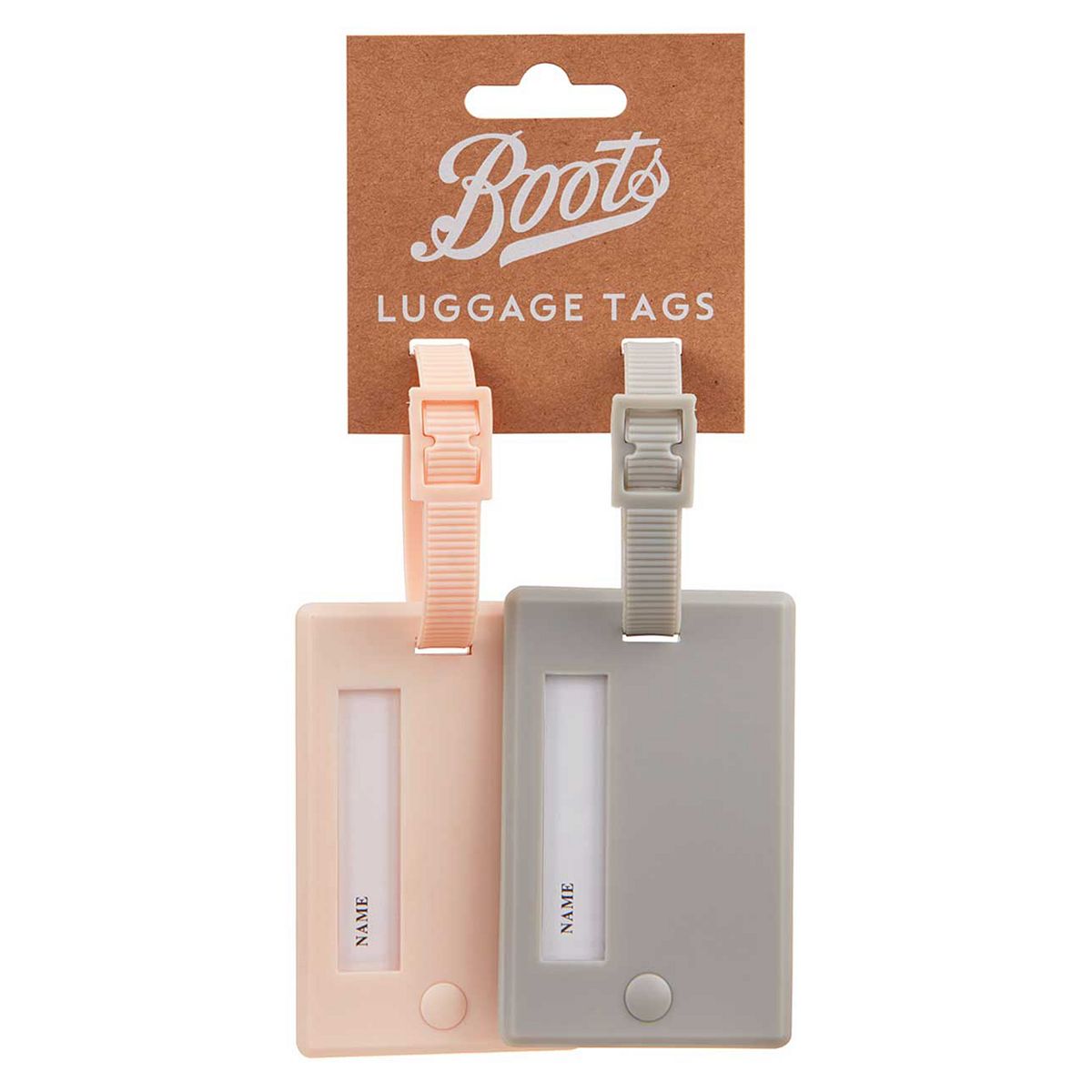   Luggage Tags- Pink & Grey