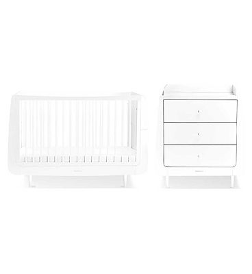 SnuzKot Skandi 2 Piece Nursery Furniture Set - White