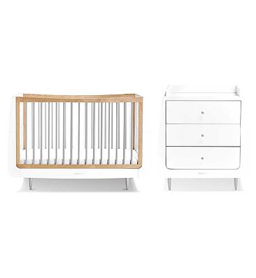 SnuzKot Skandi 2 Piece Nursery Furniture Set - Grey