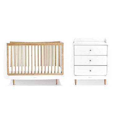 SnuzKot Skandi 2 Piece Nursery Furniture Set - Natural