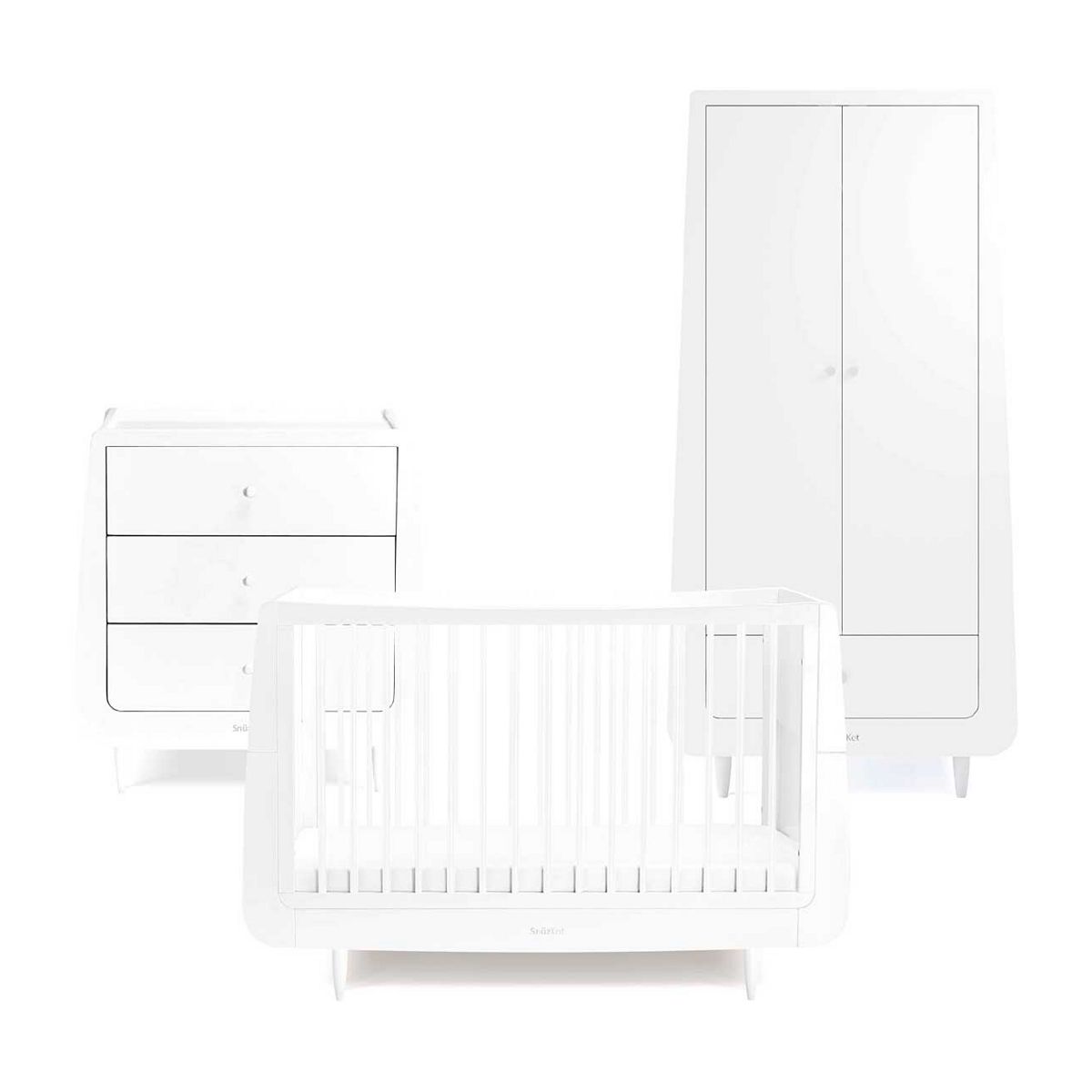 Snuz Kot Skandi 3 Piece Nursery Furniture Set - White
