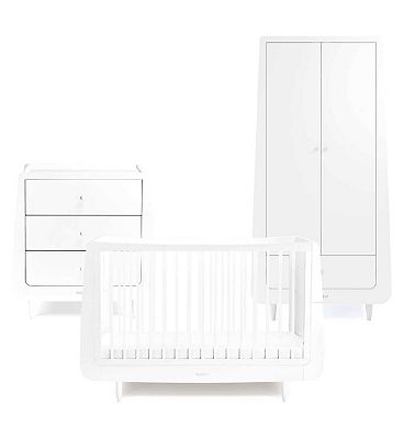 SnuzKot Skandi 3 Piece Nursery Furniture Set - White