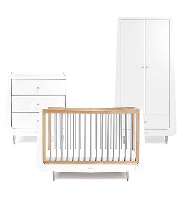 SnuzKot Skandi 3 Piece Nursery Furniture Set - Grey