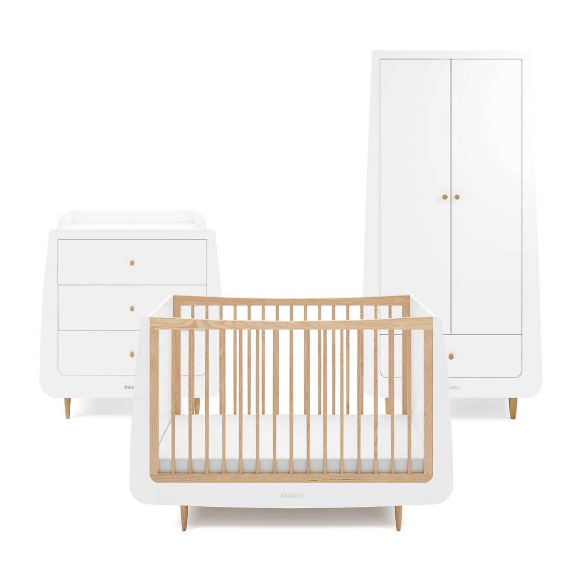 Snuz Kot Skandi 3 Piece Nursery Furniture Set - Natural