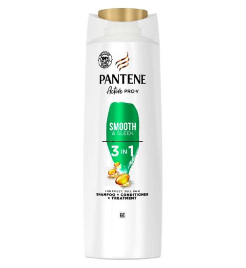 Pantene Pro-V Smooth & Sleek 3 In 1 Shampoo, For Dull & Frizzy Hair, 400ML