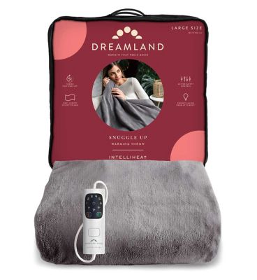 Dreamland Intelliheat Warming Throw Grey Boots