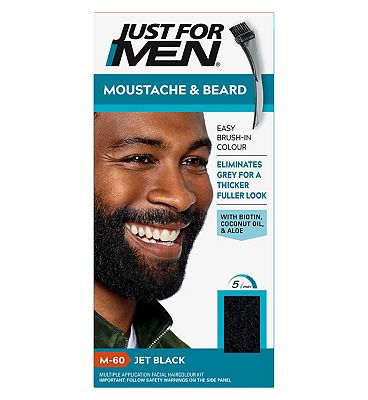 Just For Men Moustache & Beard Brush-In Colour Gel Jet Black