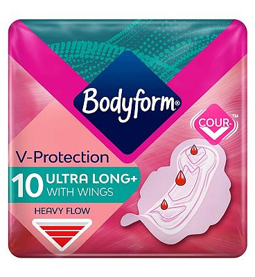 Bodyform Cour-V Ultra Long Sanitary Towels Wings 10 pack