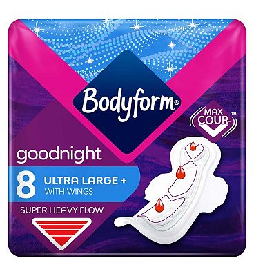 Bodyform Cour-V Ultra Night Sanitary Towels Wings 8 pack