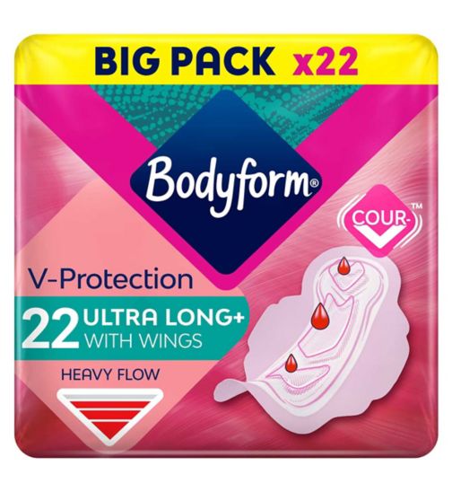 Bodyform Cour-V Ultra Long Sanitary Towels Wings 22 pack