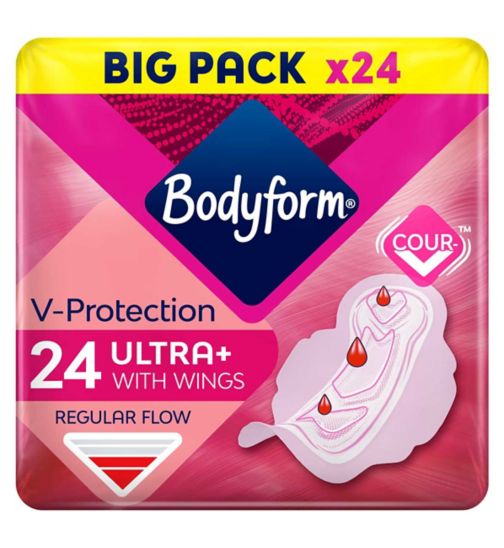 Bodyform Cour-V Ultra Normal Sanitary Towels Wings 24 pack
