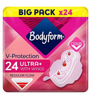 Bodyform Cour-V Ultra Normal Sanitary Towels Wings 24 pack