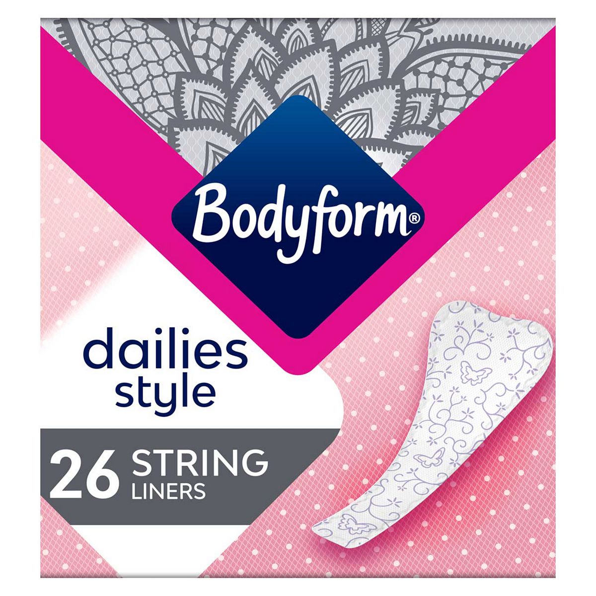Bodyform Dailies String Panty Liners 26 Pack