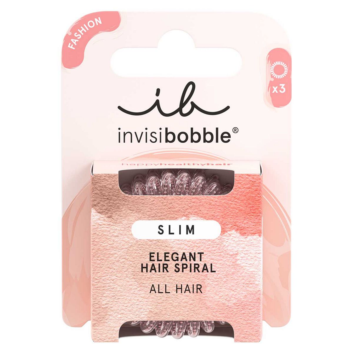 Invisibobble Slim Hair Tie Pink Monocle 3S Multicolor