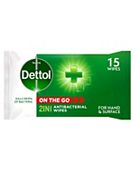 Dettol On the Go 2in1 Hand and Surface Antibacterial Wipes-15 Wipes