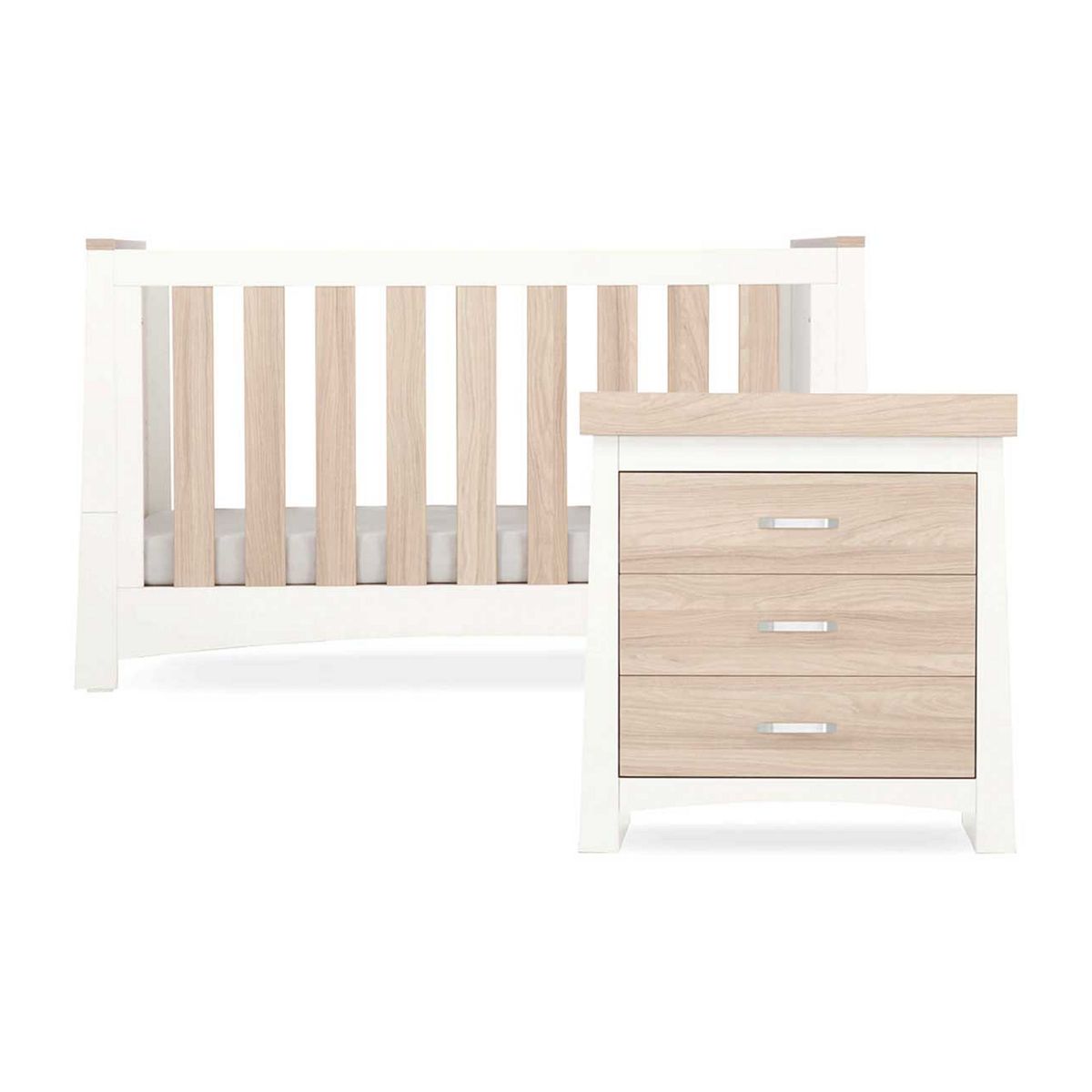 Cuddleco Ada 2 Piece Nursery Furniture Set – White And Ash