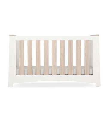 CuddleCo Ada Cot Bed  White and Ash