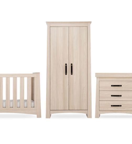 CuddleCo Isla 3 Piece Nursery Furniture Set – Ash