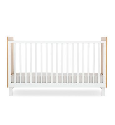 CuddleCo Rafi Cot Bed - Oak and White