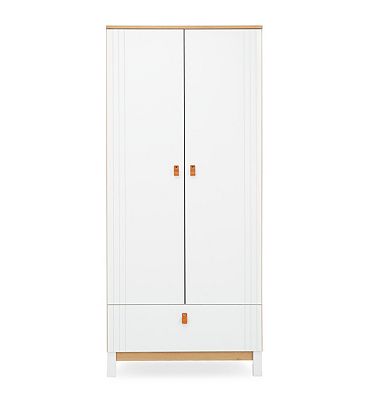 CuddleCo Rafi Nursery Wardrobe - Oak and White