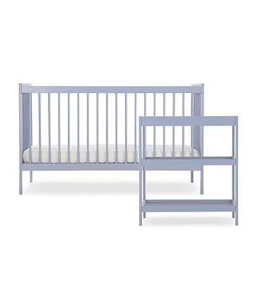 CuddleCo Nola 2 Piece Nursery Furniture Set - Flint Blue