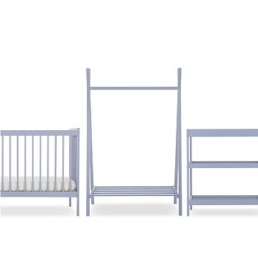 CuddleCo Nola 3 Piece Nursery Furniture Set - Flint Blue