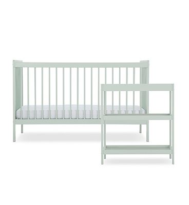 CuddleCo Nola 2 Piece Nursery Furniture Set - Sage Green