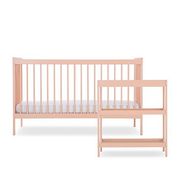 CuddleCo Nola 2 Piece Nursery Furniture Set - Soft Blush Pink