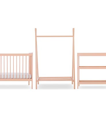 CuddleCo Nola 3 Piece Nursery Furniture Set - Soft Blush Blue