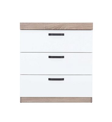 CuddleCo Enzo Dresser Changer - Oak and White