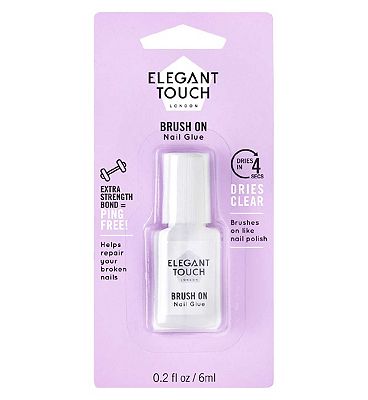 Elegant Touch Brush on Nail Glue Clear 6ml