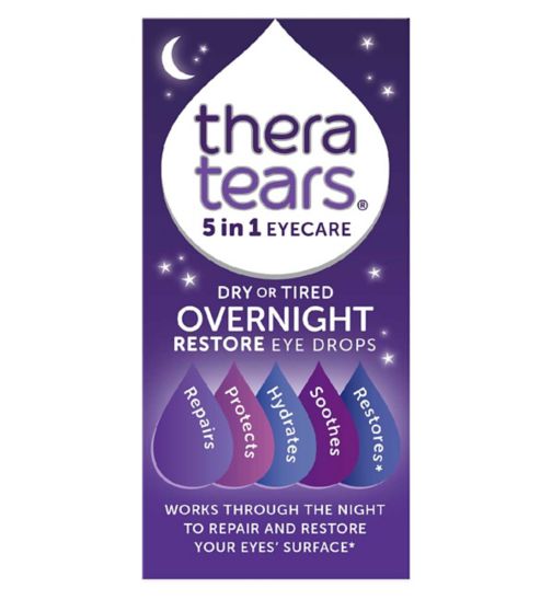 TheraTears Dry or Tired Overnight Restore 5 in 1 Eye Drops 10ml