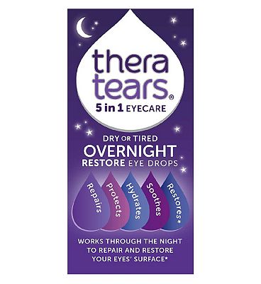 TheraTears Dry or Tired Overnight Restore 5 in 1 Eye Drops 10ml