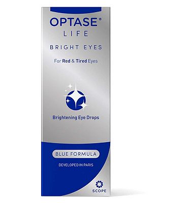 Optase Life Bright Eyes - Brightening Eye Drops for Irritated, Red and Tired Eyes - 10ml