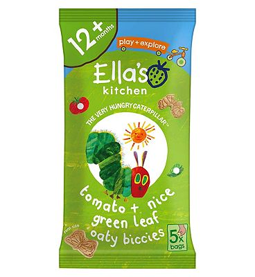 Ella’s Kitchen Organic Tomato and Basil Oaty Biscuits Multipack Toddler Snack 12+ Months 6x20g
