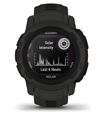 Garmin Instinct 2S Smartwatch Solar - Slate Stainless Steel Bezel With Black Case And Silicone Band
