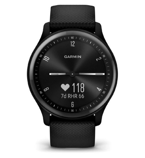 Garmin Vívomove® Sport Smartwatch - Black Sillicon​