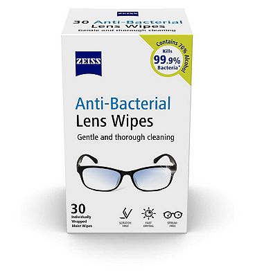 ZEISS Anti-Bacterial Lens Wipes 30 pack
