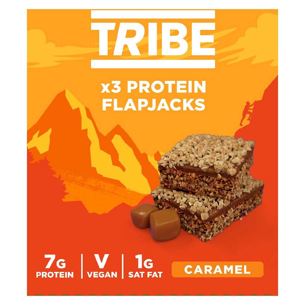 Tribe Plant Protein Flapjack Caramel - 3 X 38G